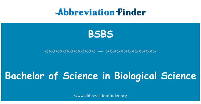 BSBS: 在生物科學理學士