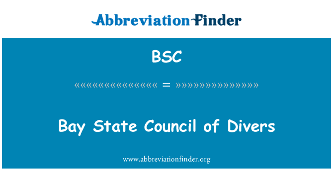 BSC: Bay State Council of Divers