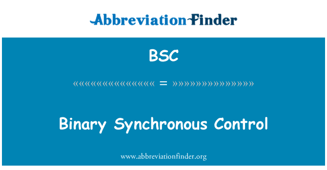 BSC: Binaire synchronisatiebesturing