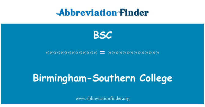 BSC: Birmingham-Southern College