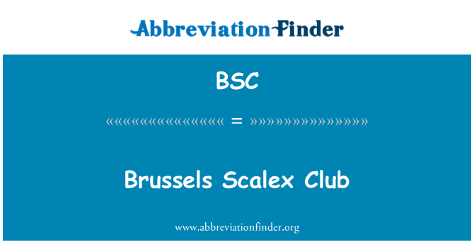 BSC: Brussels Scalex Club