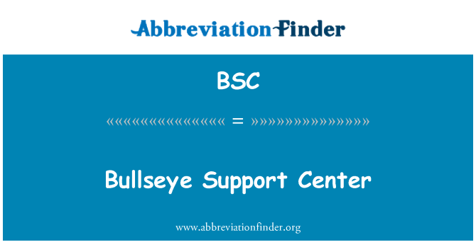 BSC: Bullseye Support Center