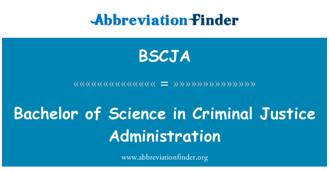 BSCJA: Bachelor of Science v podání trestního soudnictví