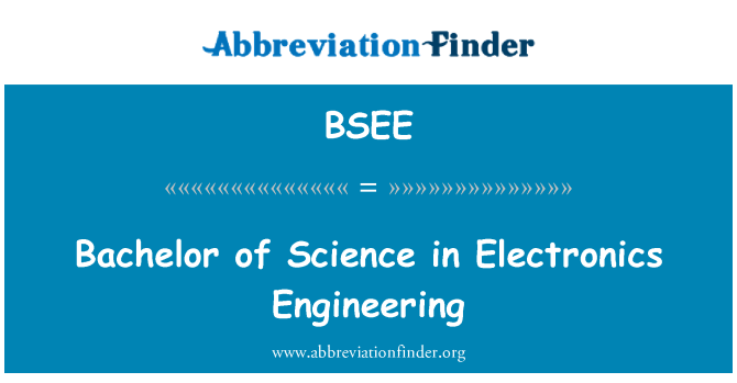 BSEE: תואר ראשון במדעים בהנדסת אלקטרוניקה