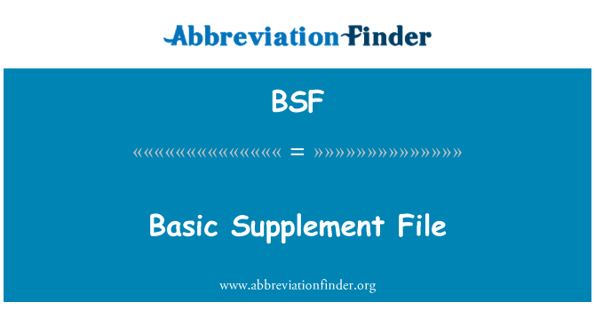 BSF: Supplemento base File