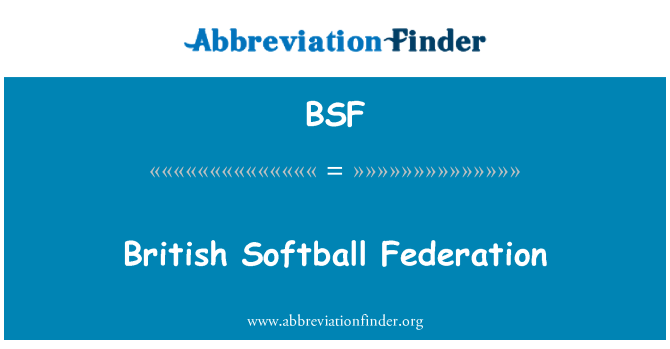 BSF: Britský Softball federace