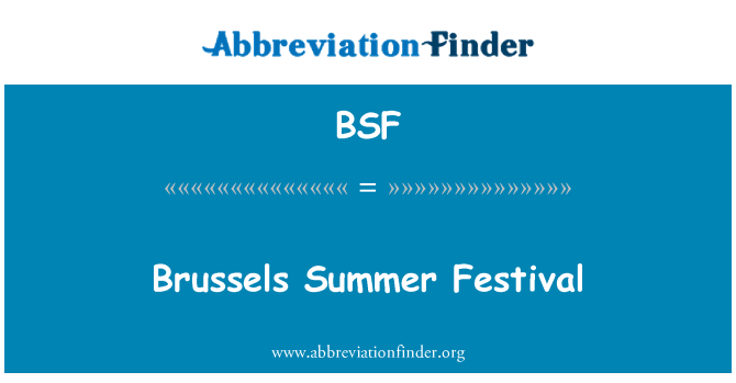 BSF: Festival de Verão de Bruxelas