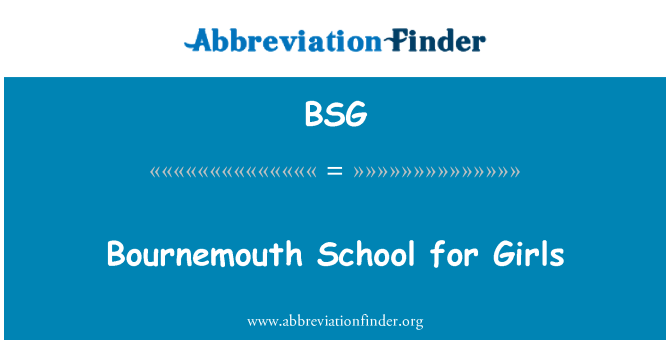 BSG: Bournemouth School voor meisjes