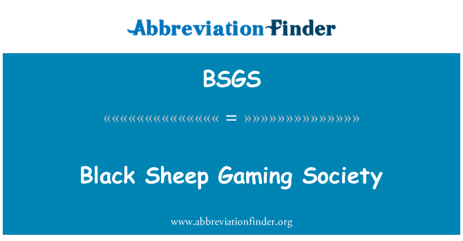 BSGS: Musta lammas Gaming Society