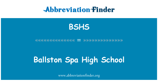 BSHS: Ballston lekòl segondè otèl de detante