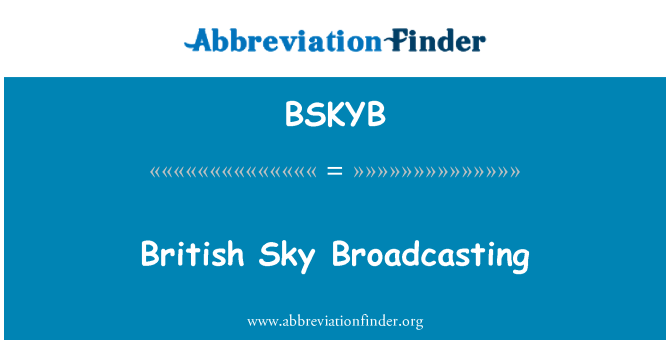 BSKYB: British Sky vysílání