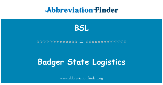 BSL: Badger κράτος Logistics