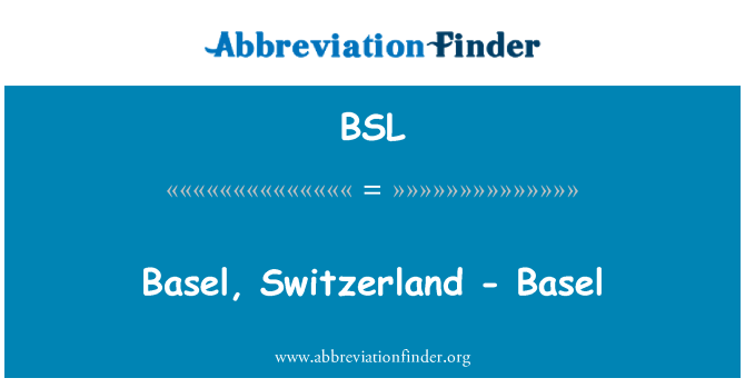 BSL: Basel, Elveţia - Basel