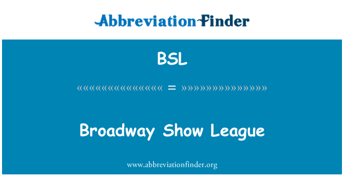 BSL: Лига бродвейских шоу