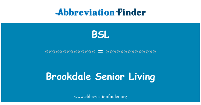 BSL: Byw uwch Brookdale