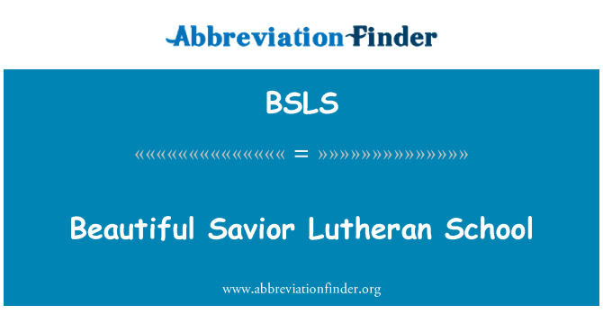 BSLS: Ysgol Lutheran Savior hardd