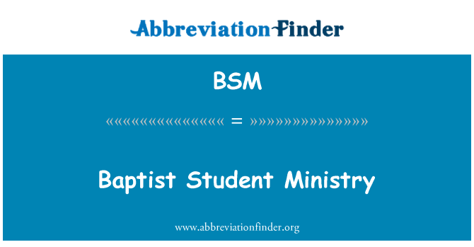 BSM: Chrzciciel posługi studentów