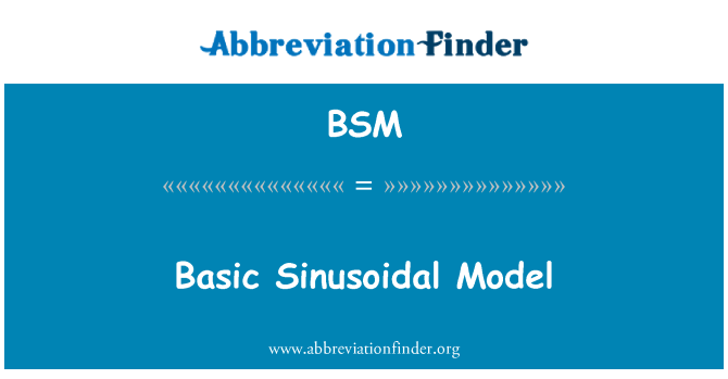 BSM: Szinuszos alapmodell