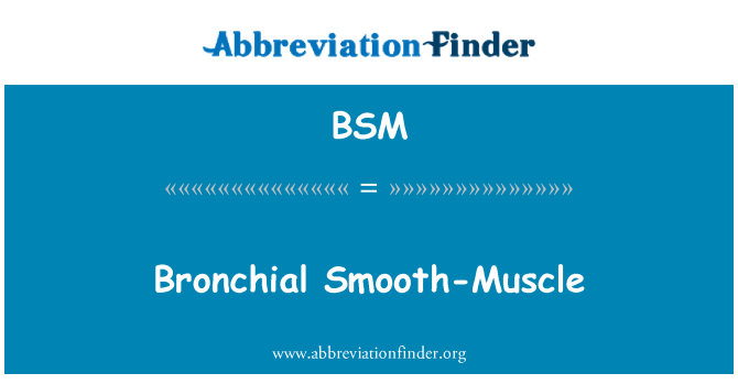 BSM: Bronchial glat-muskulatur