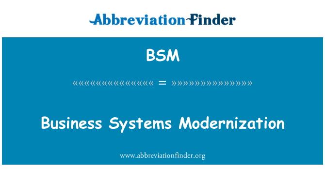 BSM: Modernizarea sistemelor de afaceri