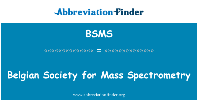 BSMS: Belgiske Society for massespektrometri