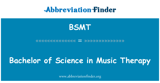BSMT: Bachelor of Science στην θεραπεία μουσική