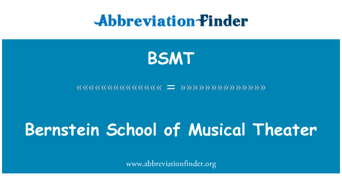 BSMT: Bernstein-Schule des Musical Theaters