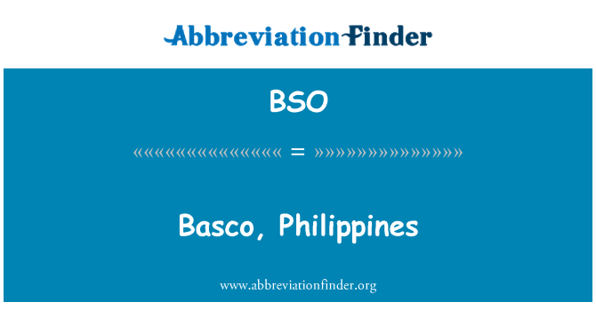 BSO: Da Basco, Filipini