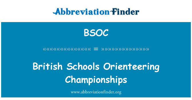 BSOC: Escolas de British Orienteering Championships