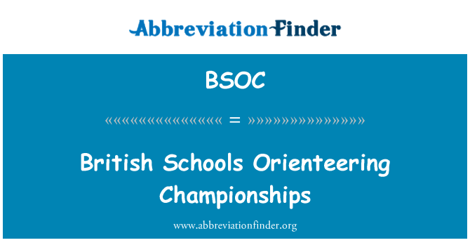 BSOC: British Schools Orienteering Championships