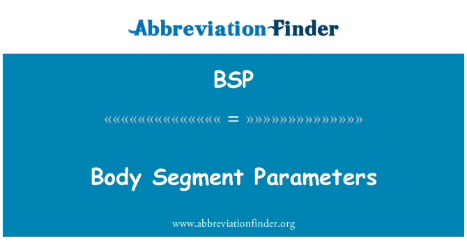 BSP: Parametry segmentu ciała