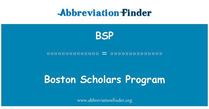 BSP: Boston lærde Program