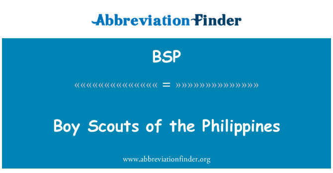 BSP: Boy Scouts de les Filipines