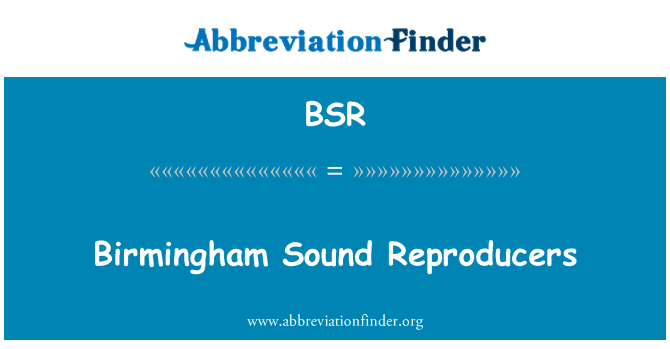 BSR: Reproductores de sonido de Birmingham