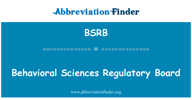 BSRB: Regulační rada behaviorální vědy