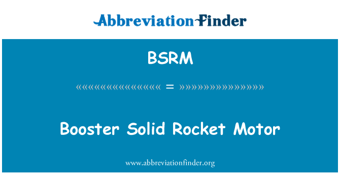 BSRM: Mutur tar-rokit solidu ta ' booster