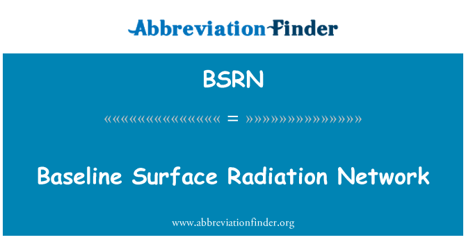 BSRN: Base sifas Rayonnement rezo
