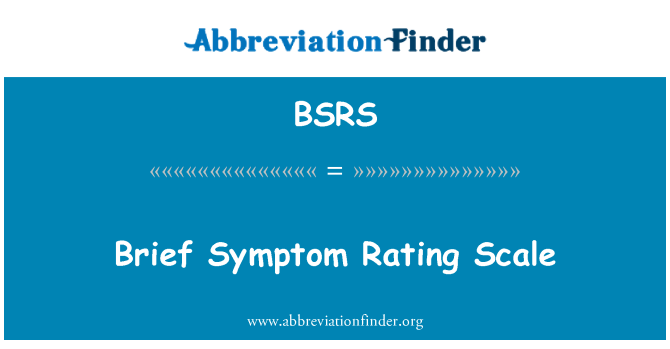 BSRS: Skala Rating singkat gejala