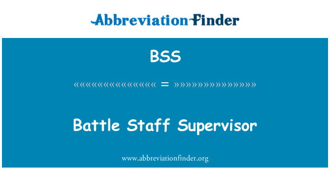 BSS: Batalla personal Supervisor