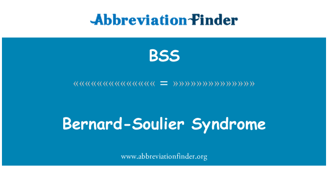 BSS: Bernard Soulier sindromas