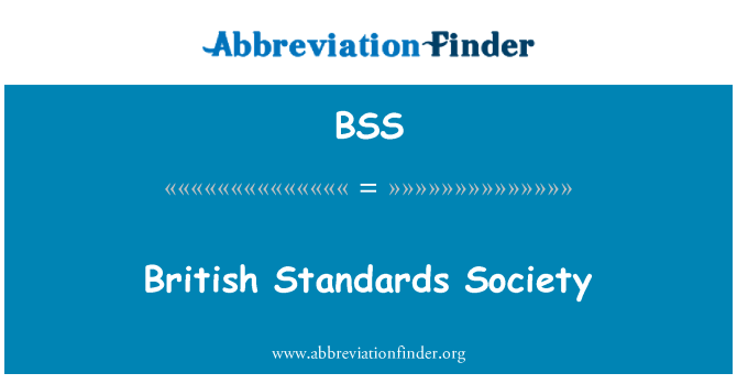 BSS: 영국 표준 협회