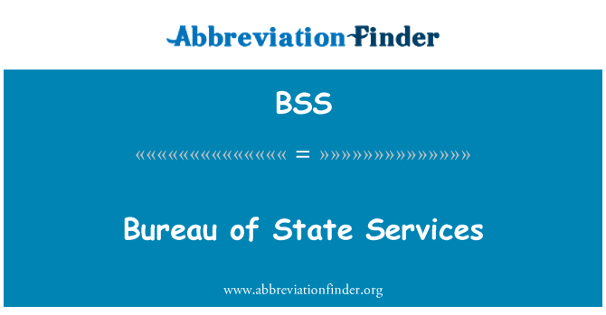 BSS: ریاستی سروسز کے بیورو