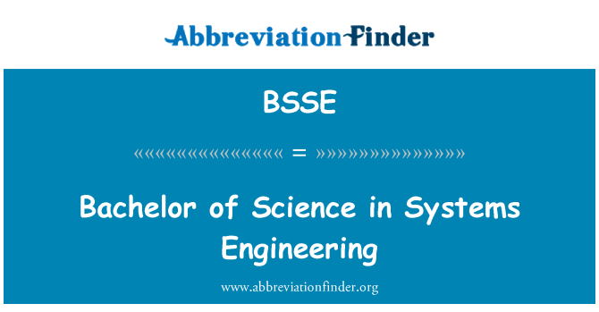 BSSE: Bachelor of Science v Systems Engineering