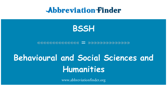BSSH: Vedenjske in družbene vede in humanistika