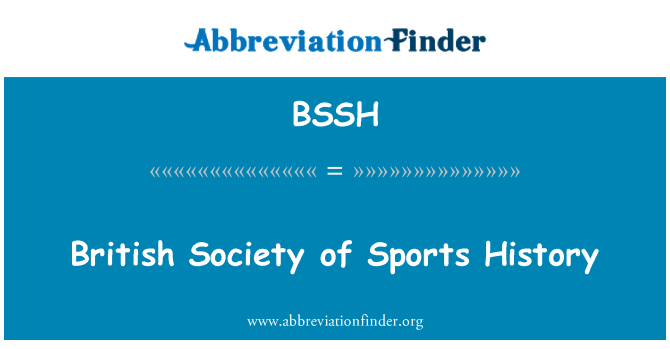 BSSH: Ingliżi tas-soċjetà ta ' l-istorja sportiv