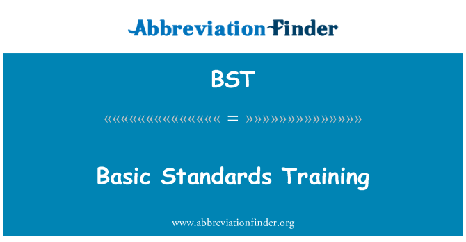 BST: Normes de base formation