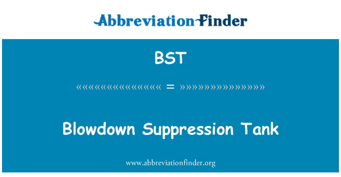 BST: Blowdown penindasan tangki