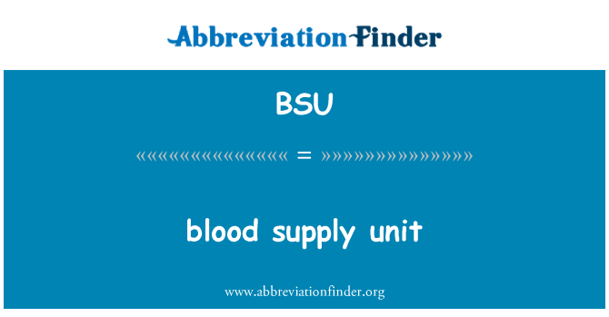 BSU: jednotky dodávky krvi