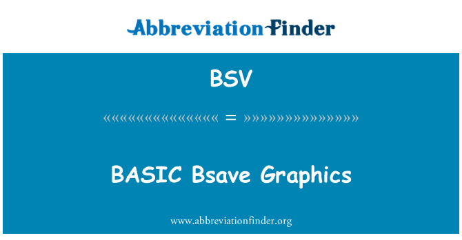 BSV: Tal-grafika bażiku Bsave