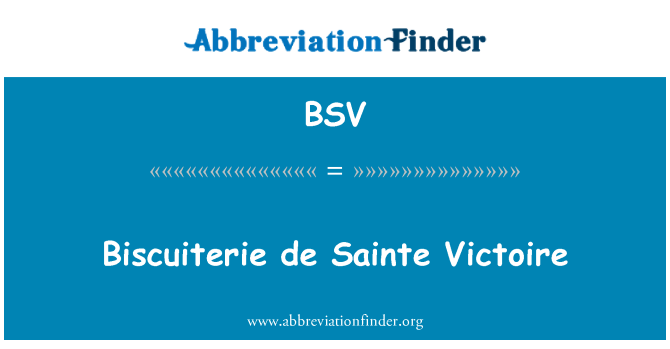 BSV: Biscuiterie де Сент-Віктуар